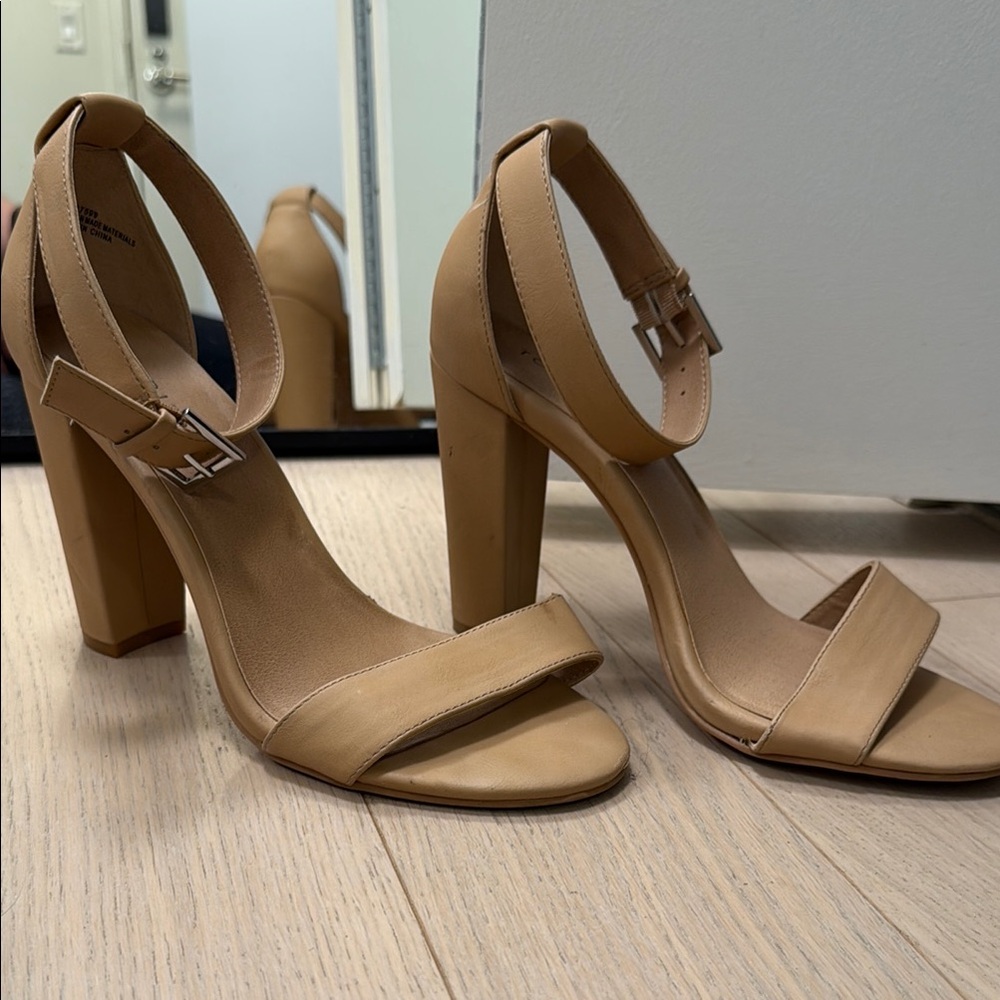 Elegant Tan High Heel Sandals